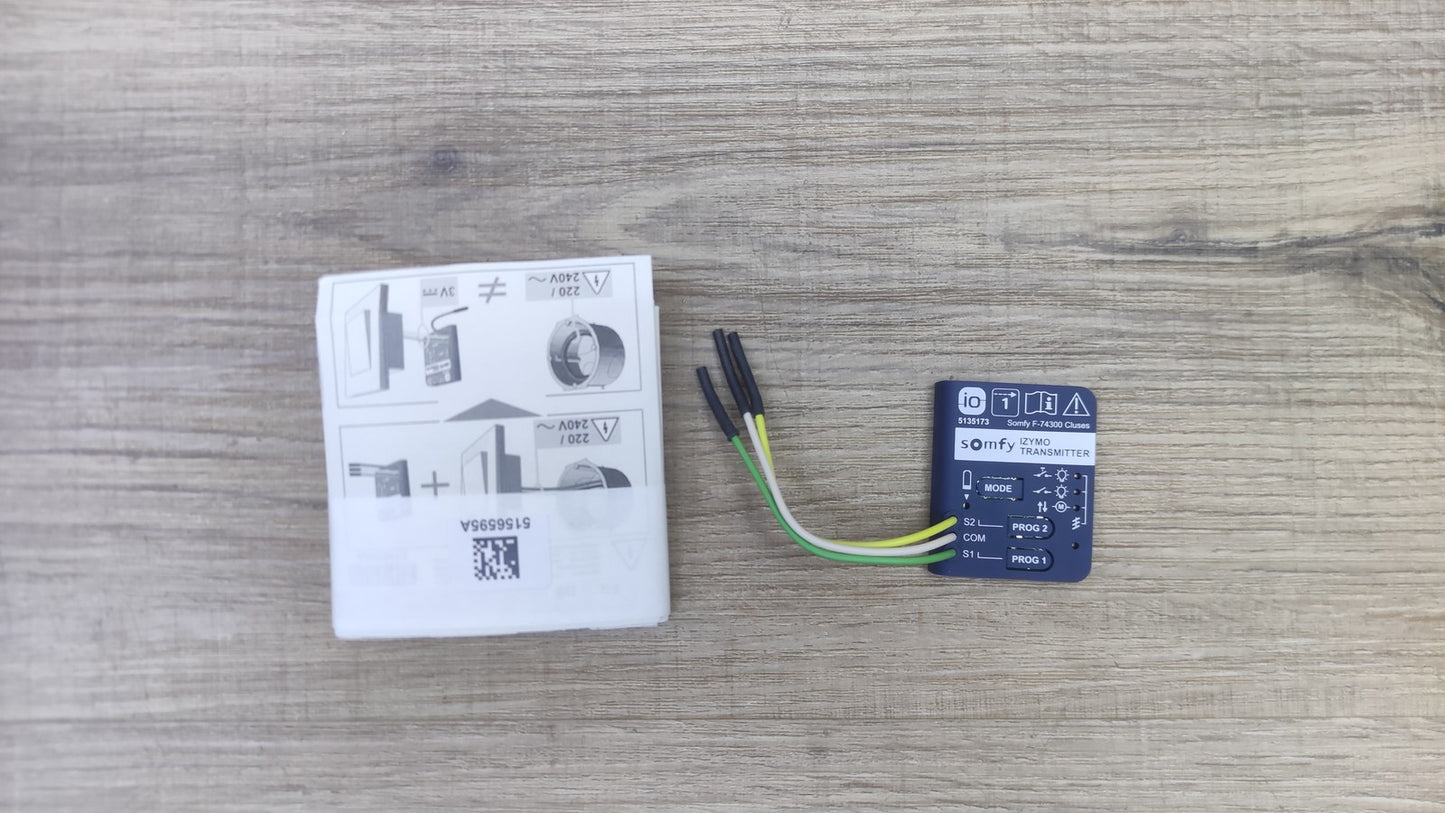Somfy 1822609 Unterputzsender io, zur Bedienung von io-Produkten, I38638