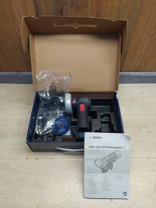 Bosch Professional GWS 12V-76 Akku-Winkelschleifer solo, I38497