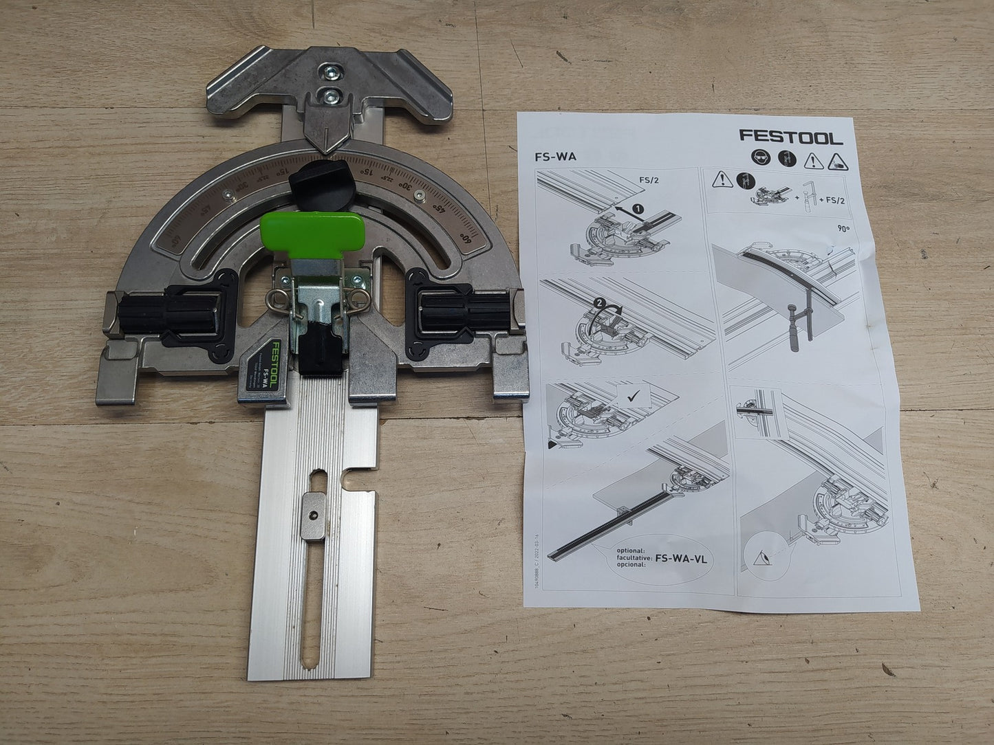 Festool Winkelanschlag FS-WA mit Anlegebolzen für Führungsschiene, I38337