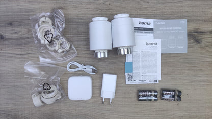 Hama 00176650 Heizkörperthermostat, Starter-Set 2 St. mit Hub, I38688