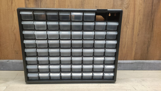 Akro-Mils 10164 Schubladenschrank mit 62 Schubladen, Kunststoff, I40261