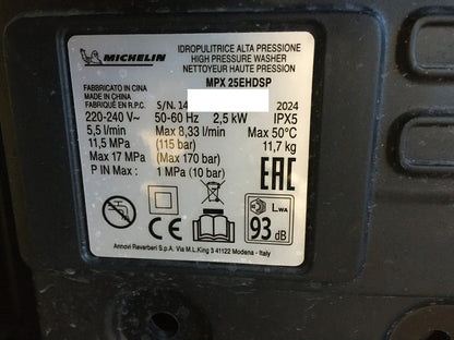 MICHELIN MPX25EHDSP Hochdruckreiniger 2500 W, I37914