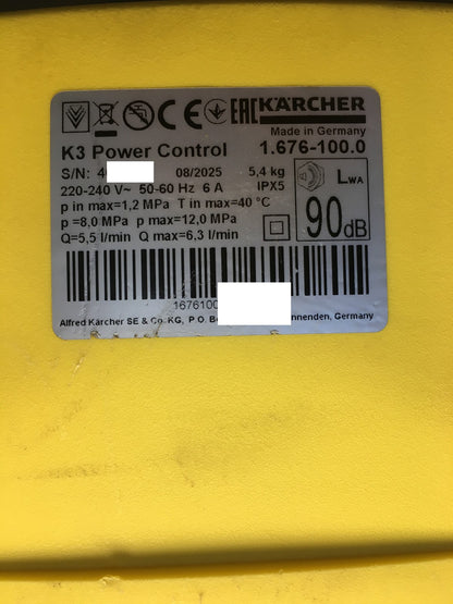 Kärcher K3 Power Control Hochdruckreiniger (1.676-100.0), I37536