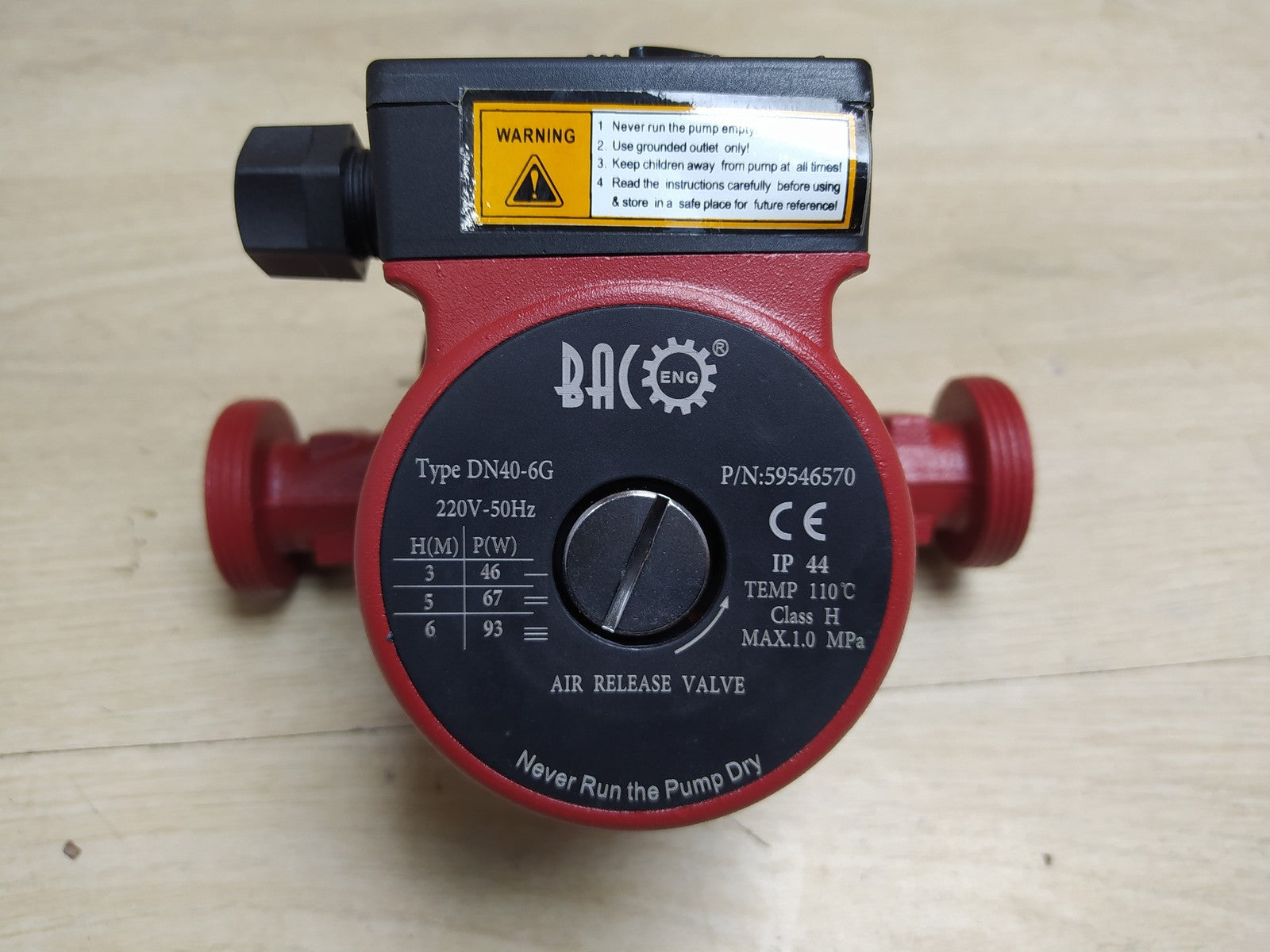 BACOENG Umwälzpumpe Heizungspumpe 180mm, I35712