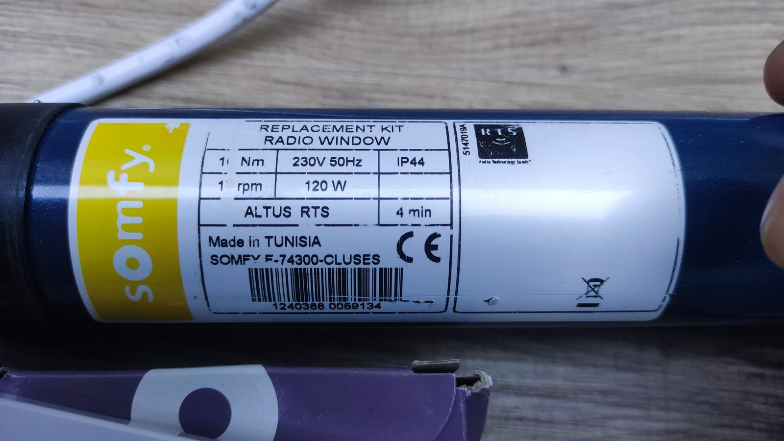 Somfy 1240389 Rollladenmotor Ersatz-Kit Altus RTS, I36507