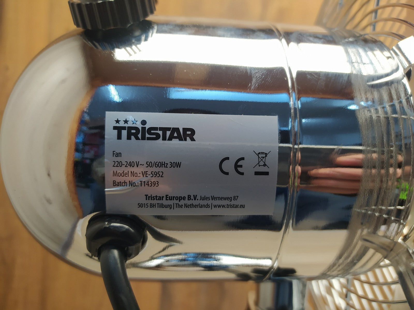 Tristar VE-5952 Standventilator 25 cm, chrom, I37167