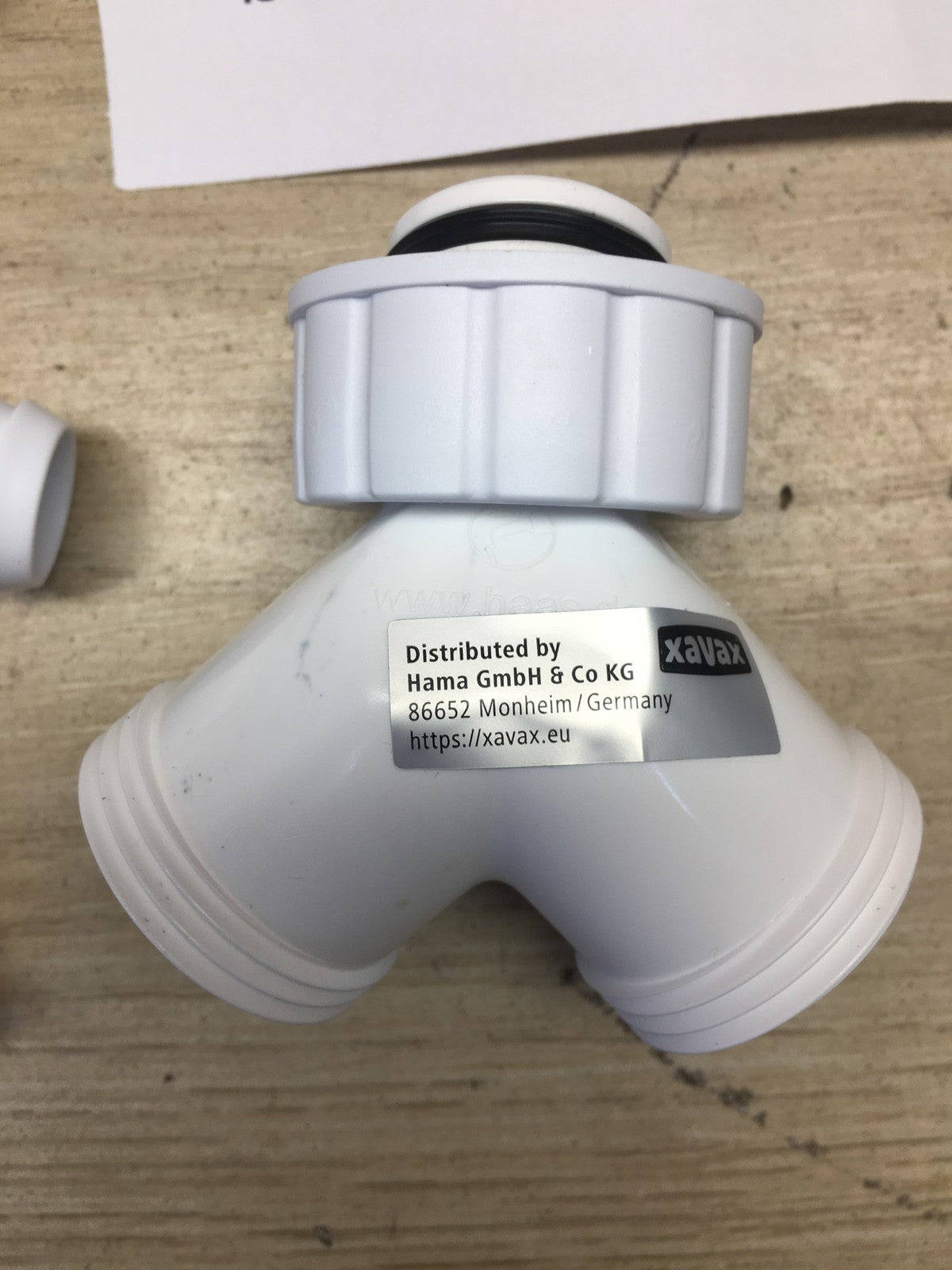 Xavax Dualer Siphonanschluss für Unterputz Siphon mit Rückschlagventil I39870