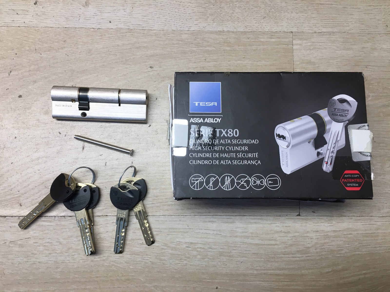 Tesa Assa Abloy TX853060N Europrofilzylinder TX80, 85 x 30 mm, I36788