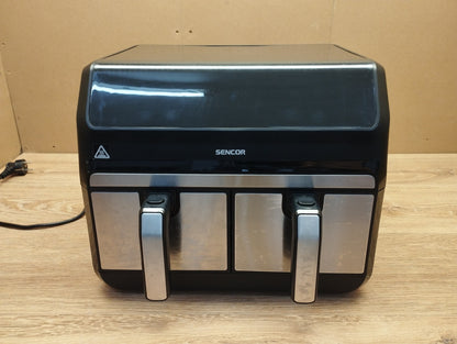 Sencor SFR 9500SS Luftfritteuse Air Fryer, Doppelfachfach, 8L, 1700W, I39443