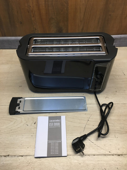 Arendo 307005 Toaster, schwarz, I39410
