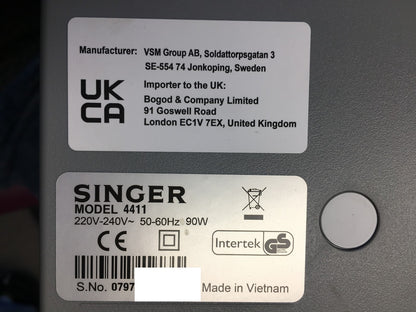 Singer Heavy Duty 4411 Nähmaschine, 11 Stichprogramme, I38034
