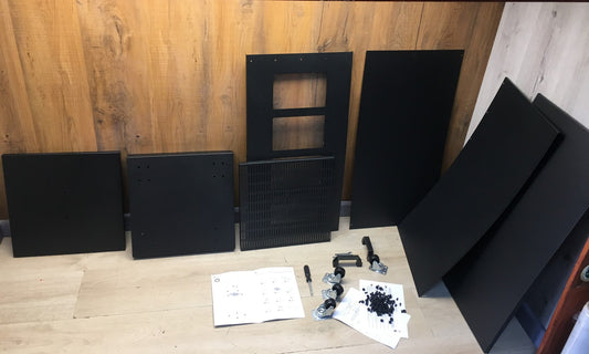 VOUNOT Metall Pelletbehälter mit Rollen, 45 kg Pelletbox, I40204