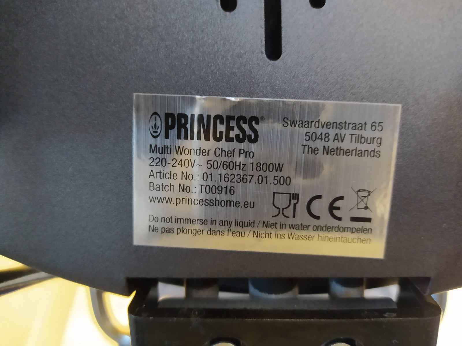 Princess Multi Wonder Chef Pro Elektropfanne 01.162367.01.500, 35cm Ø, I35780