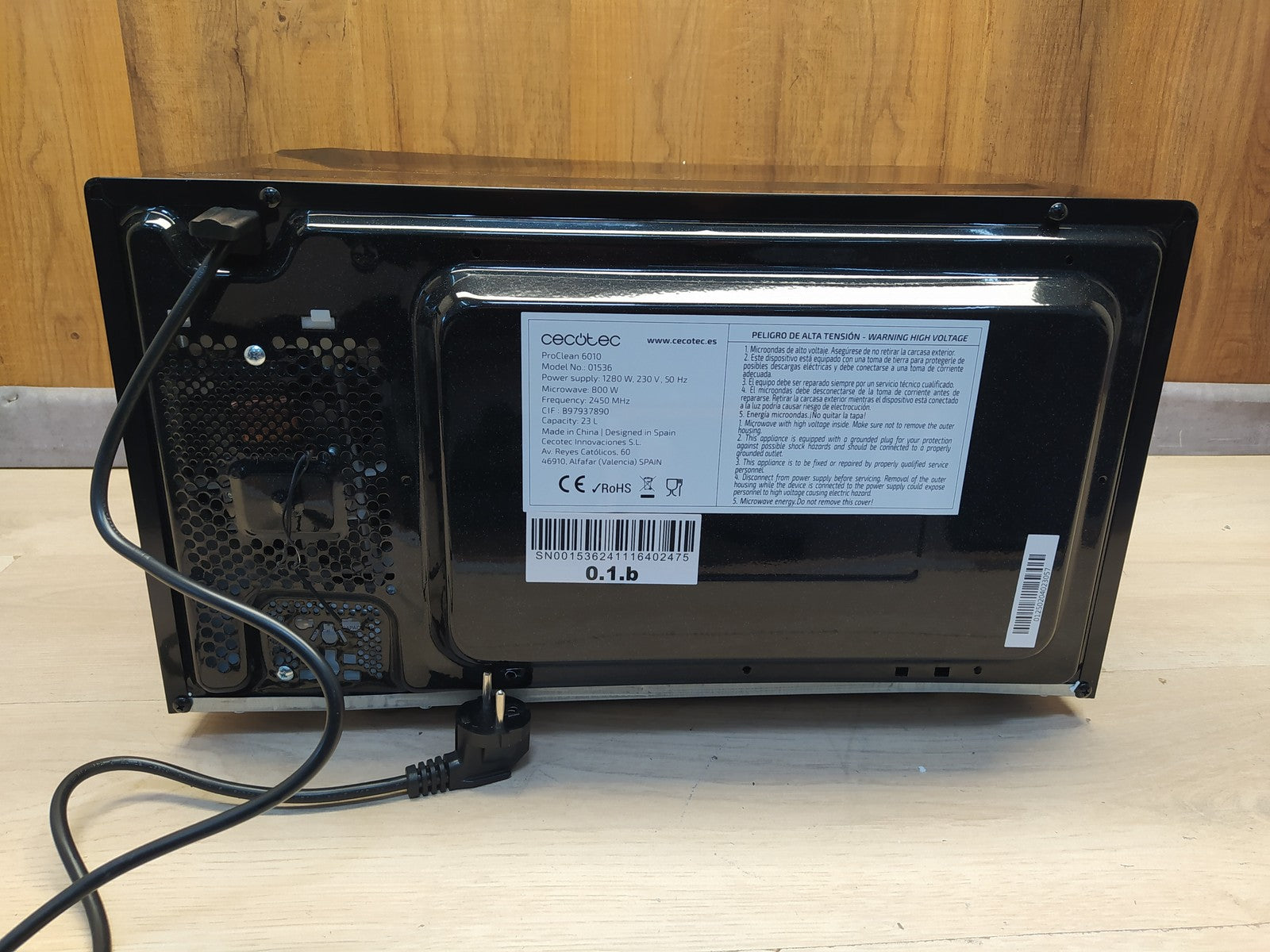 Cecotec ProClean 6010 Mikrowelle (01536), 23L, 800W, I35998