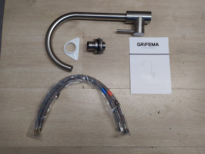 GRIFEMA G4008 Küchenarmatur 360° drehbar Wasserhahn Küche Edelstahl, I37549