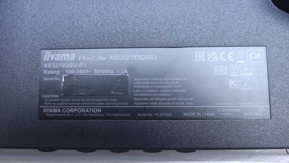 iiyama ProLite XB3270QSU-B1 Monitor 31.5" WQHD 2560x1440 IPS Adaptive Sync 100Hz
