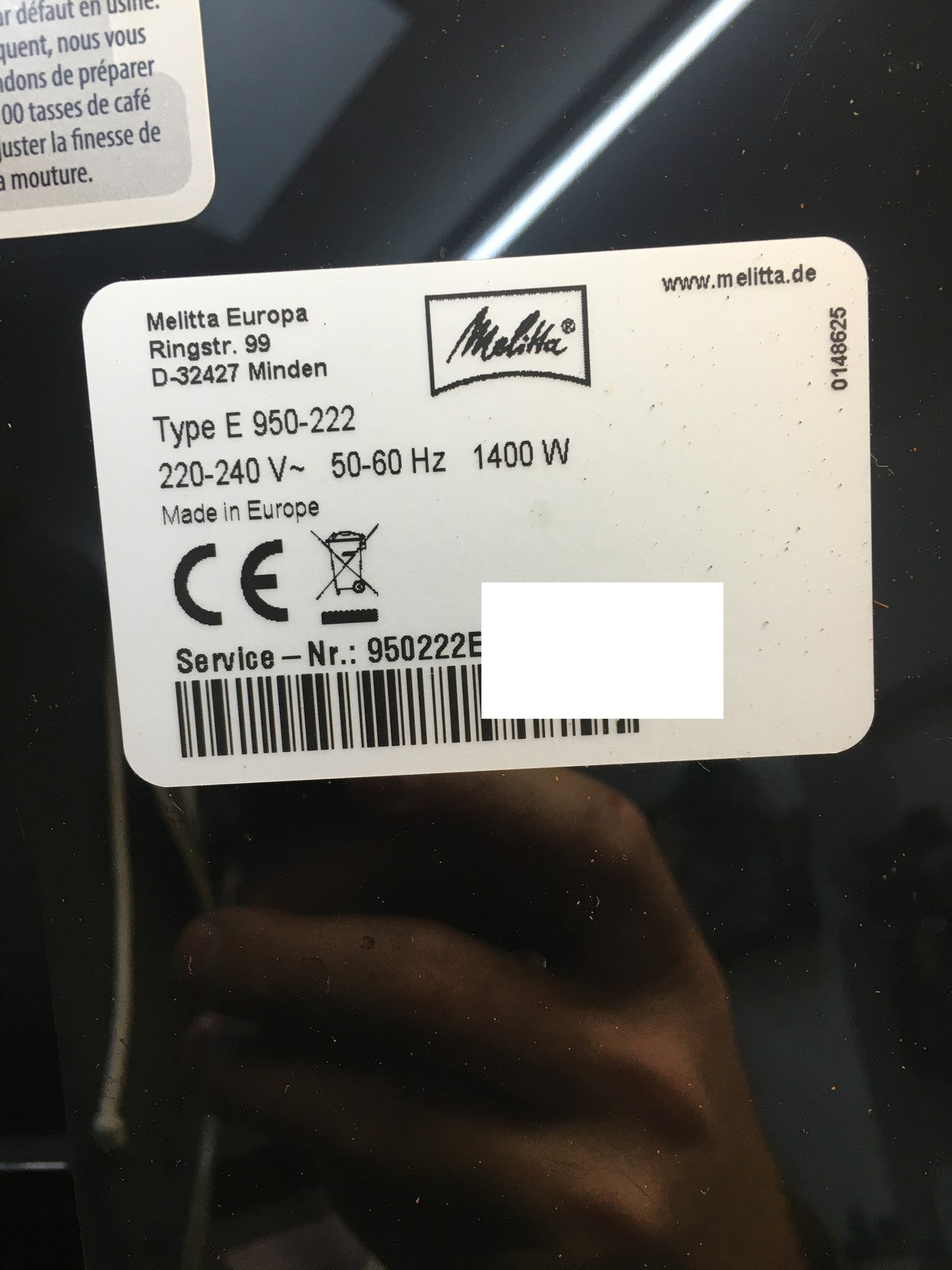 Melitta Solo Kaffeevollautomat E 950-222, 1400W, schwarz, I38062