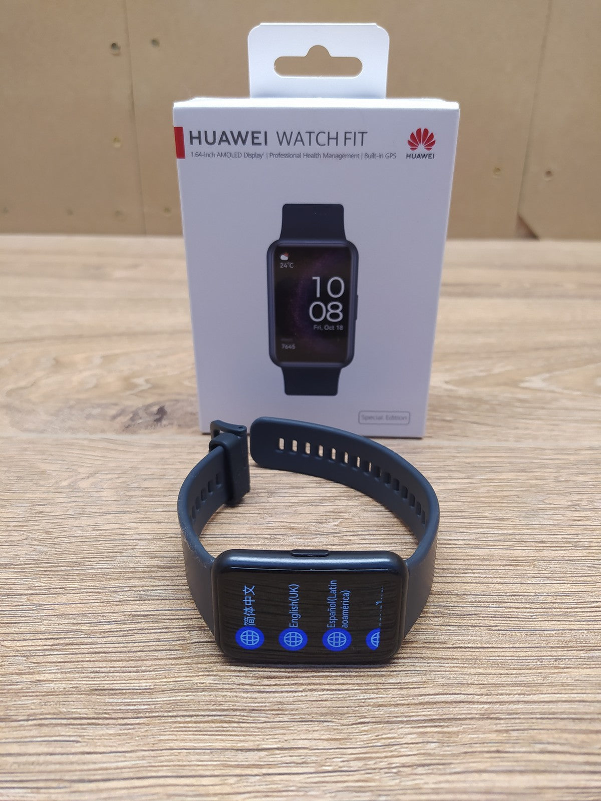 HUAWEI Watch Fit Smartwatch (STA-B39), Berry Black, I39227