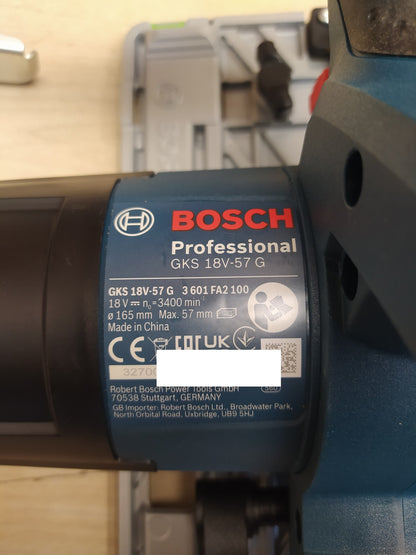 Bosch Professional Akku-Kreissäge GKS 18V-57 G SOLO, I36824