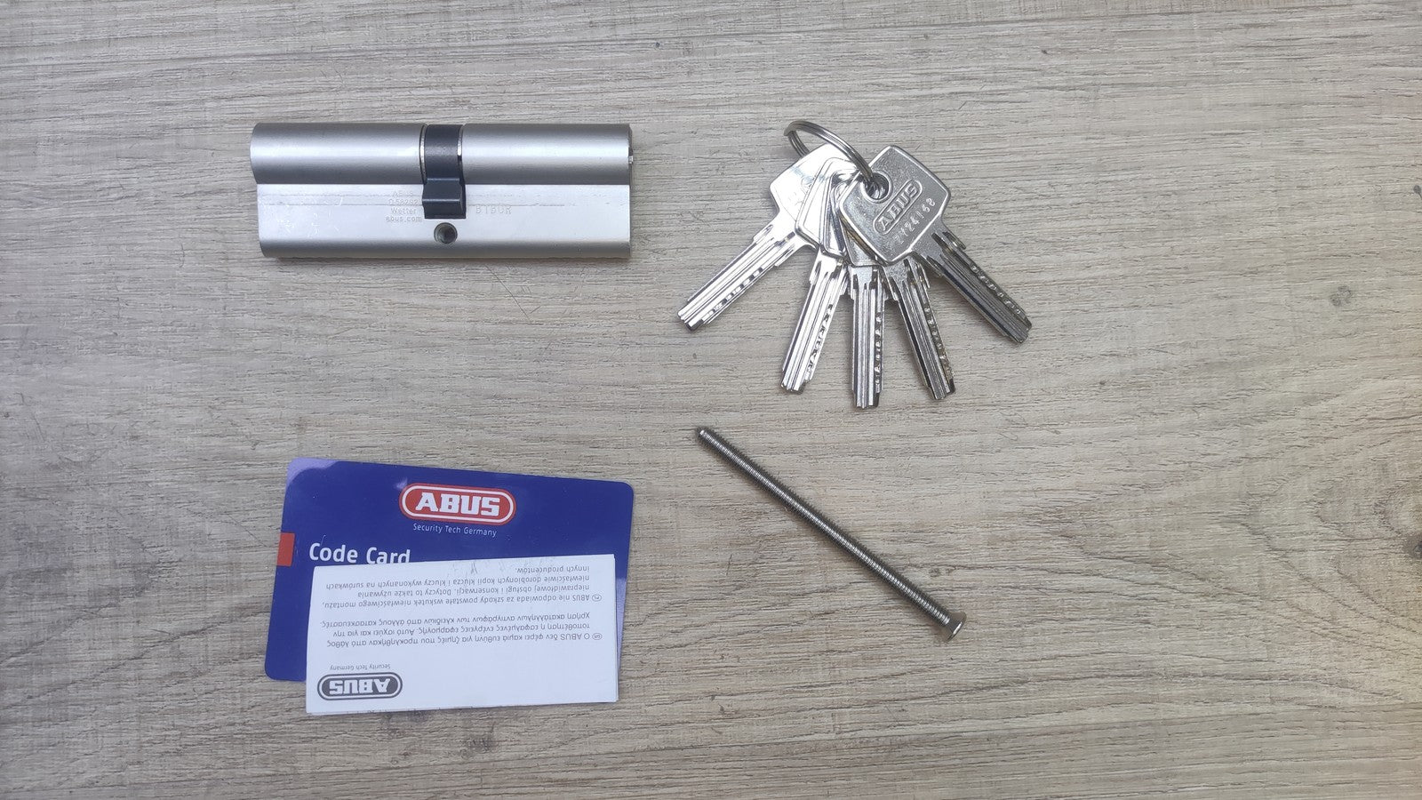 ABUS Profil-Zylinder D6X mit Codekarte und 5 Schlüsseln, I39237