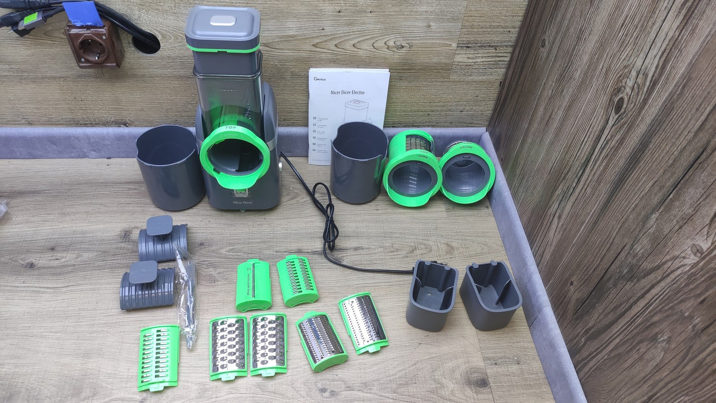 Genius Nicer Dicer ND_E1 Elektro-Gemüseschneider 25 tlg, I39602