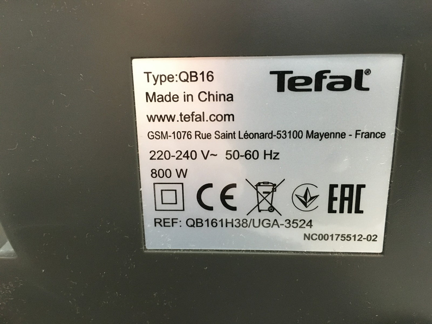 Tefal QB161H38 Bake Essential Küchengerät & Fleischwolf, 800W, I39310