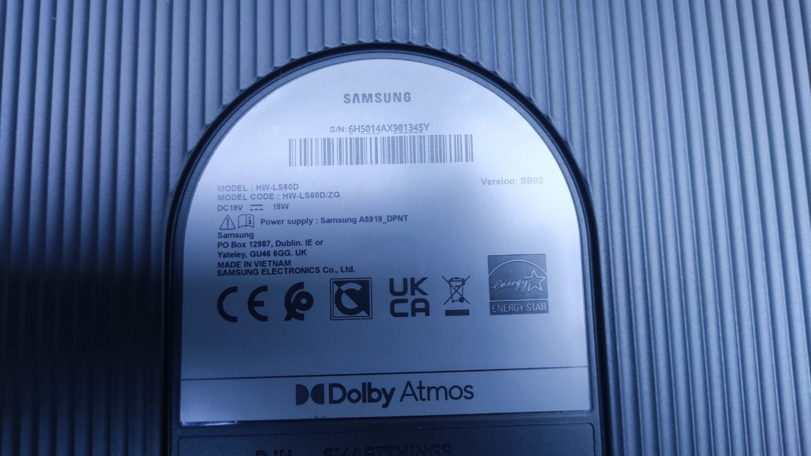 Samsung Music Frame HW-LS60D Soundbar für TV-Geräte I36705