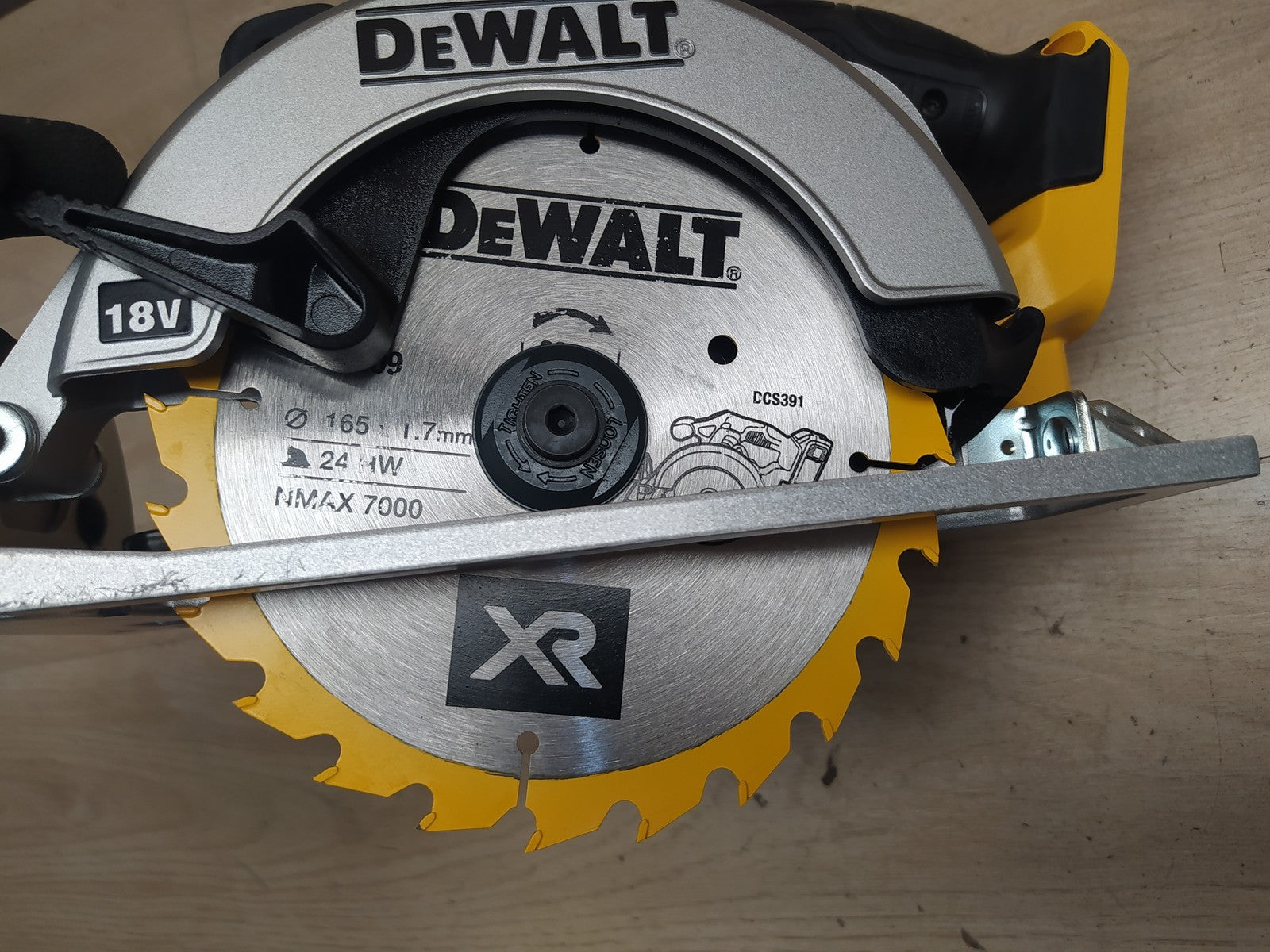 Dewalt DCS391 Akku-Handkreissäge Solo, 165 mm, 18V, I38641