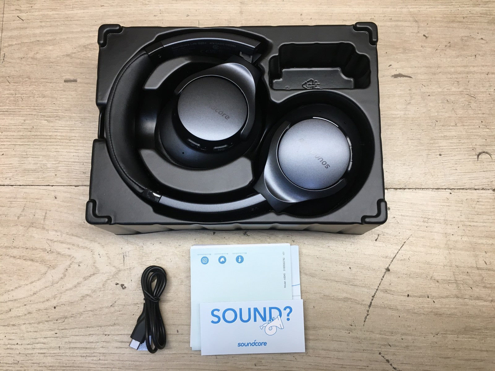 Soundcore by Anker Life Q20+ Bluetooth-Kopfhörer A3045, schwarz, I39194
