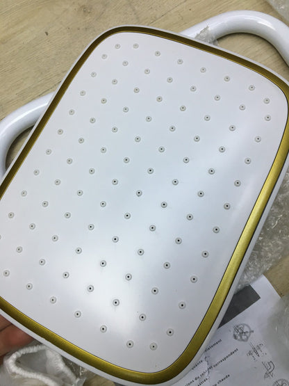 QJUZO Duschset mit Thermostat, Regendusche, golden-weiß, I35101