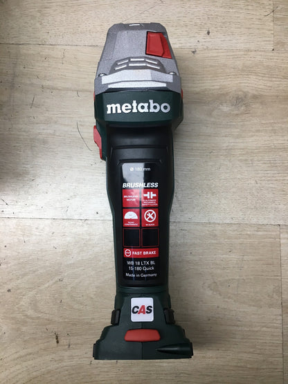 Metabo Akku-Winkelschleifer WB 18 LTX BL 15-180 Quick Solo, 18 V, 180 mm, I37561