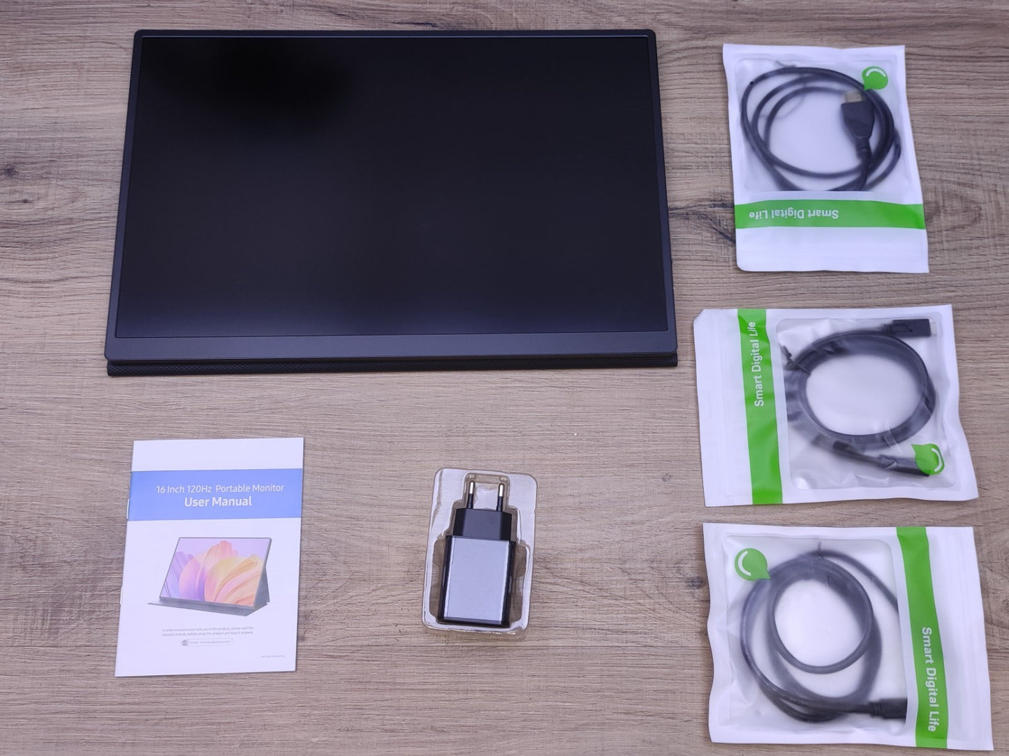 Eviciv Portable Monitor 16" WQXGA 2560x1600 HDMI USB-C AMD FreeSync 120Hz 3ms