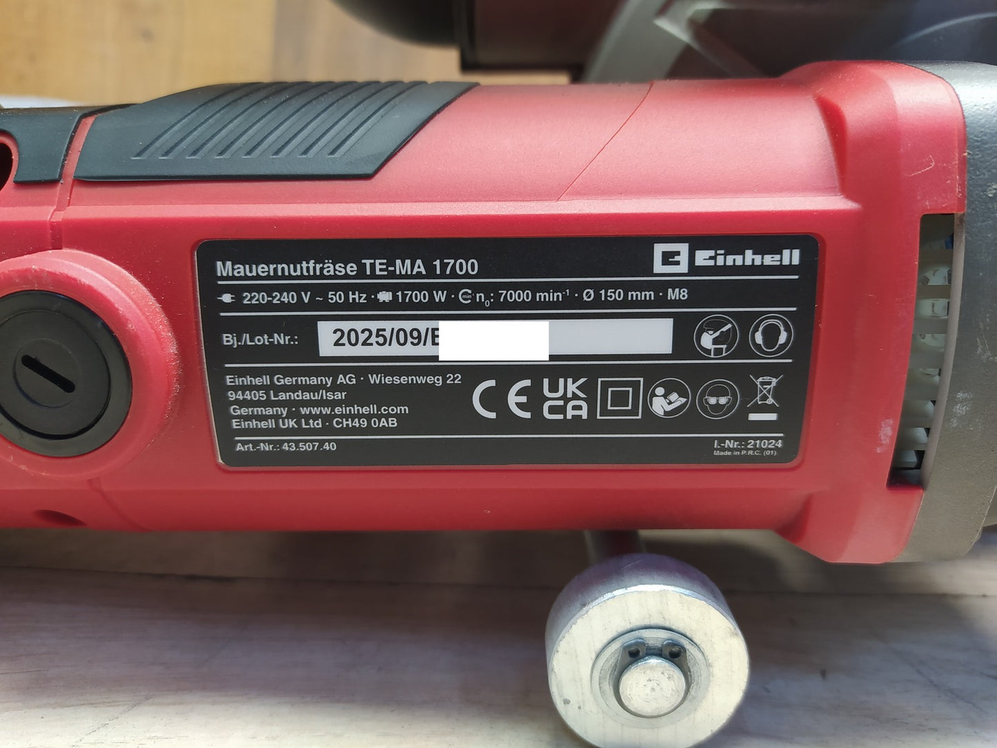 Einhell TE-MA 1700 Mauernutfräse 1700W Ø150mm (4350740), I38014