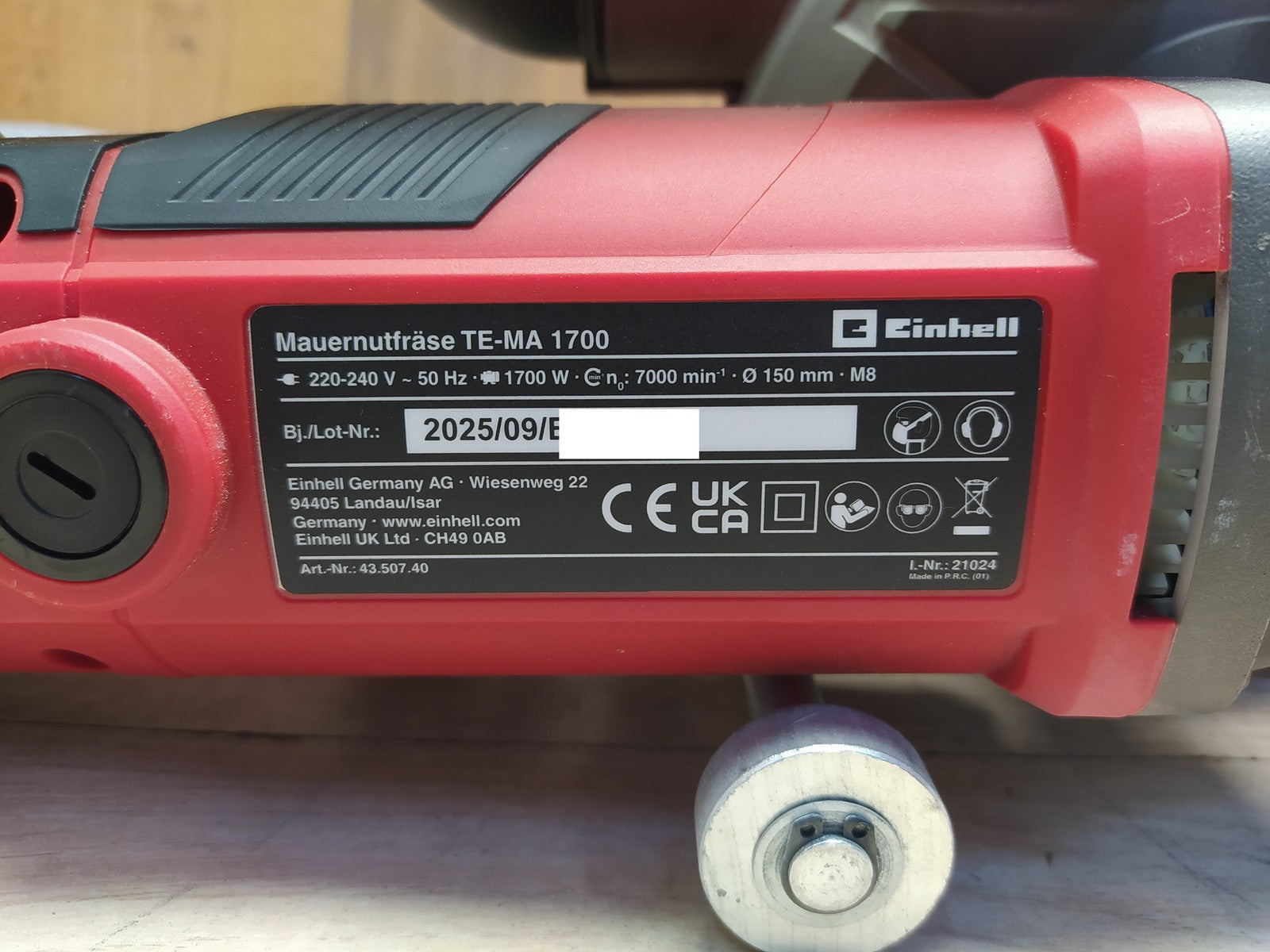 Einhell TE-MA 1700 Mauernutfräse 1700W Ø150mm (4350740), I38014