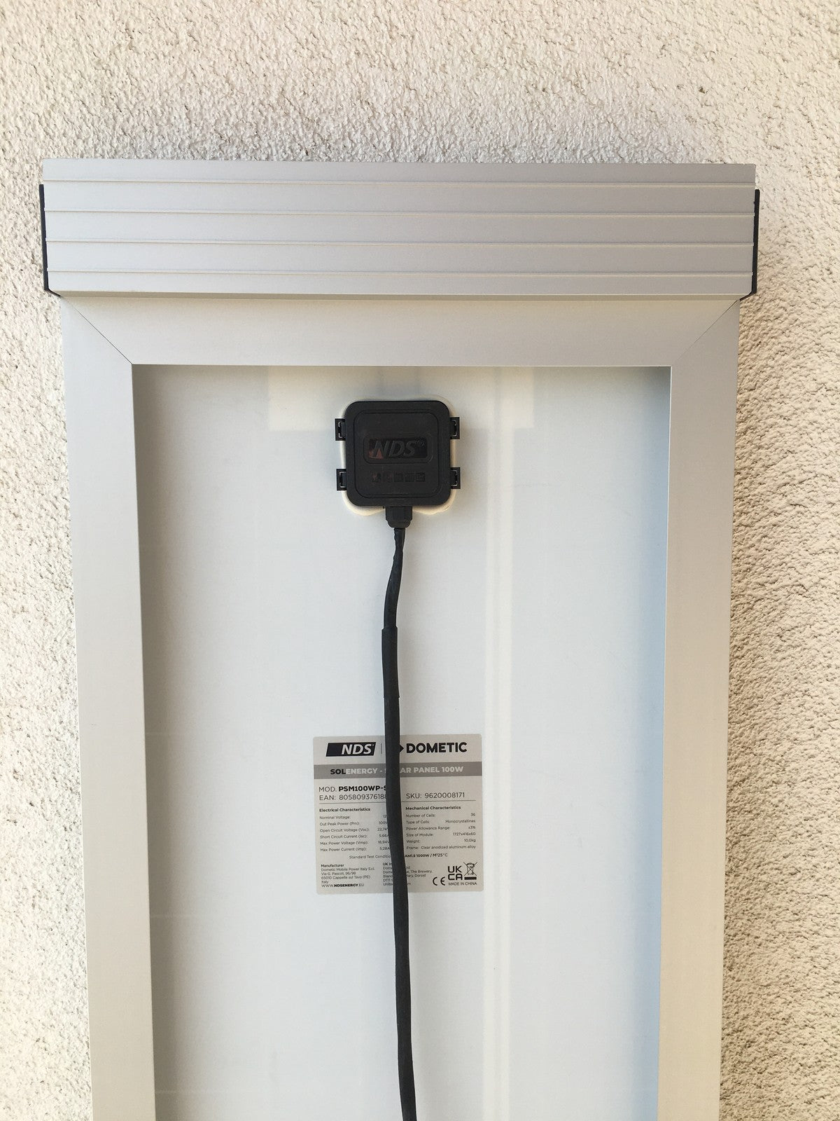 NDS PSM100WP-S Slimline Mono Solarpanel, 100 W, 1727 x 416 x 60 cm, I37059