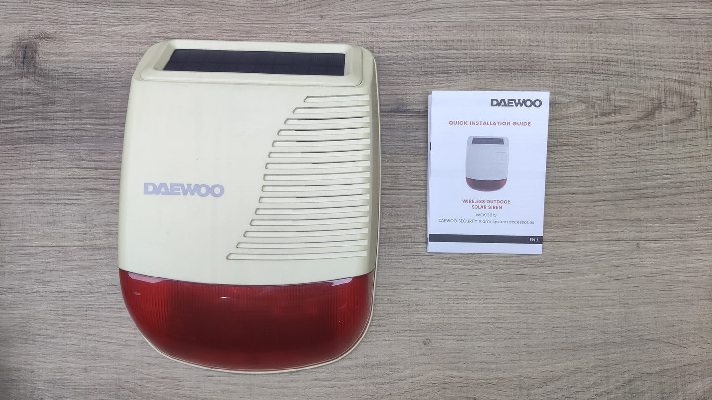 Daewoo WOS301S Solar-Außensirene kompatibel mit Daewoo Security AM301 I35538