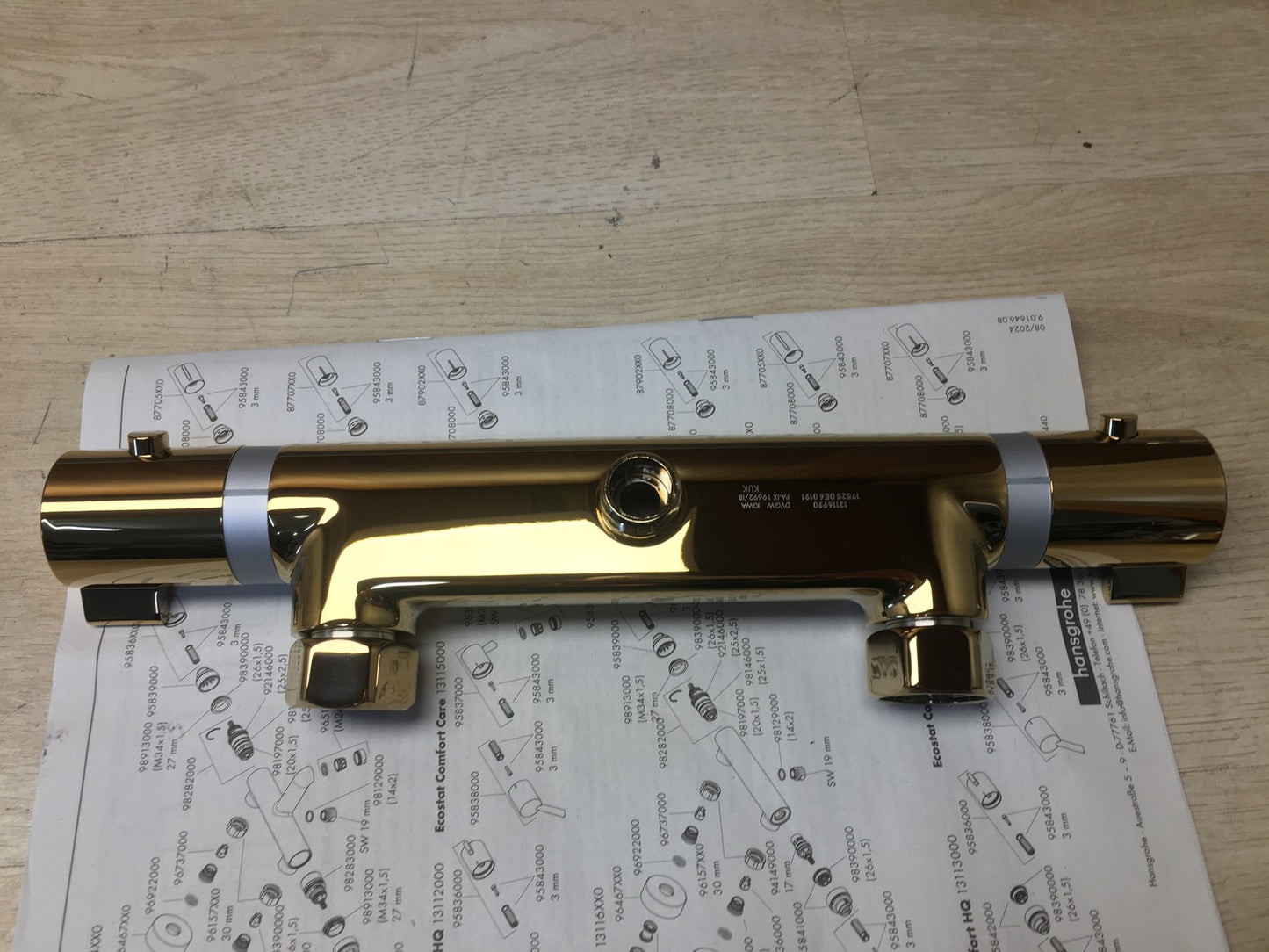 Hansgrohe Ecostat Comfort Duschthermostat 13116990, Aufputz, gold optic, I37405
