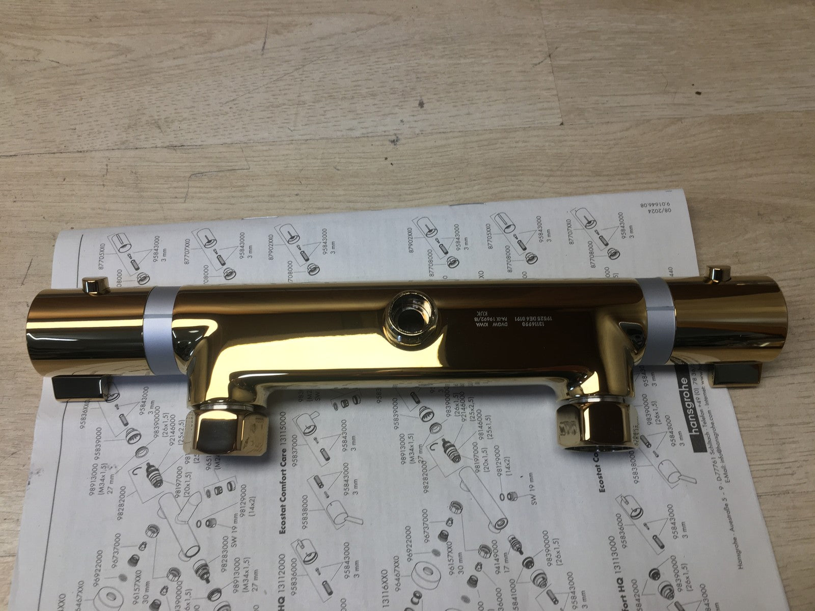 Hansgrohe Ecostat Comfort Duschthermostat 13116990, Aufputz, gold optic, I37405