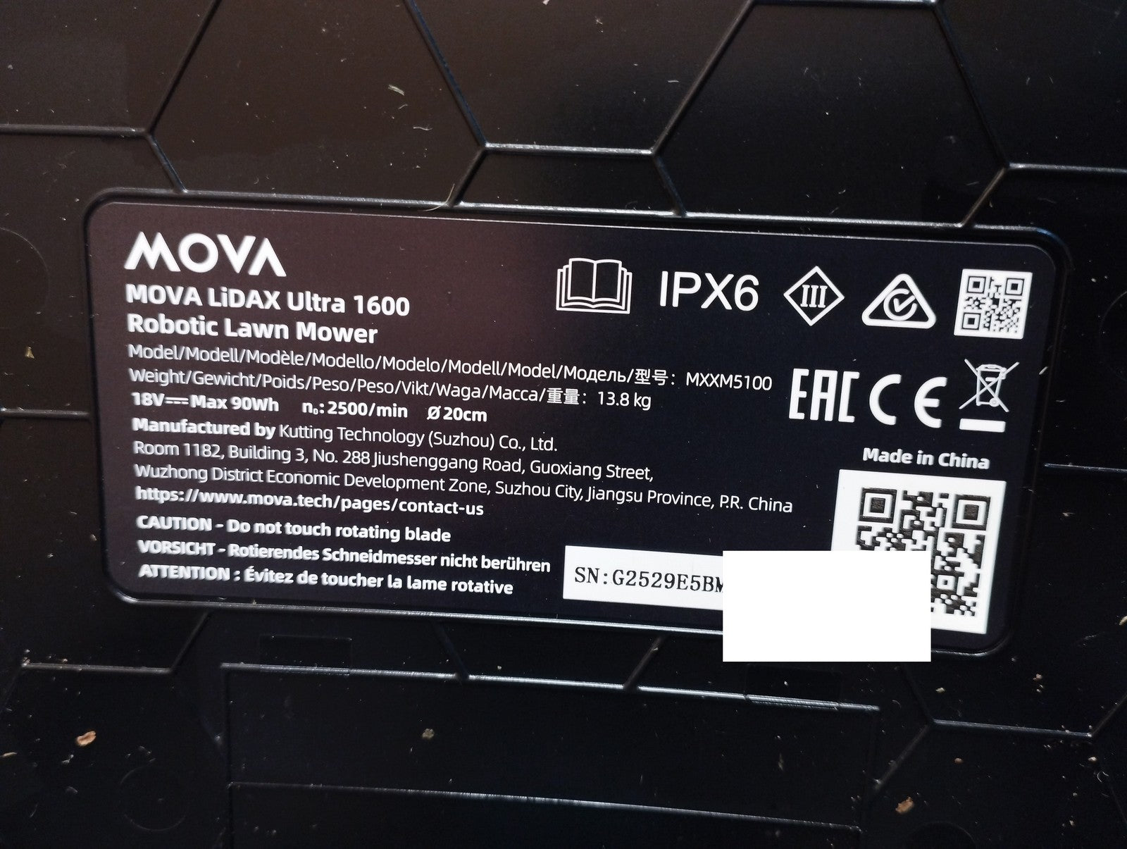 Mova MOVA LiDAX Ultra 1600 Mähroboter (MXXM5100) kabellos I39448