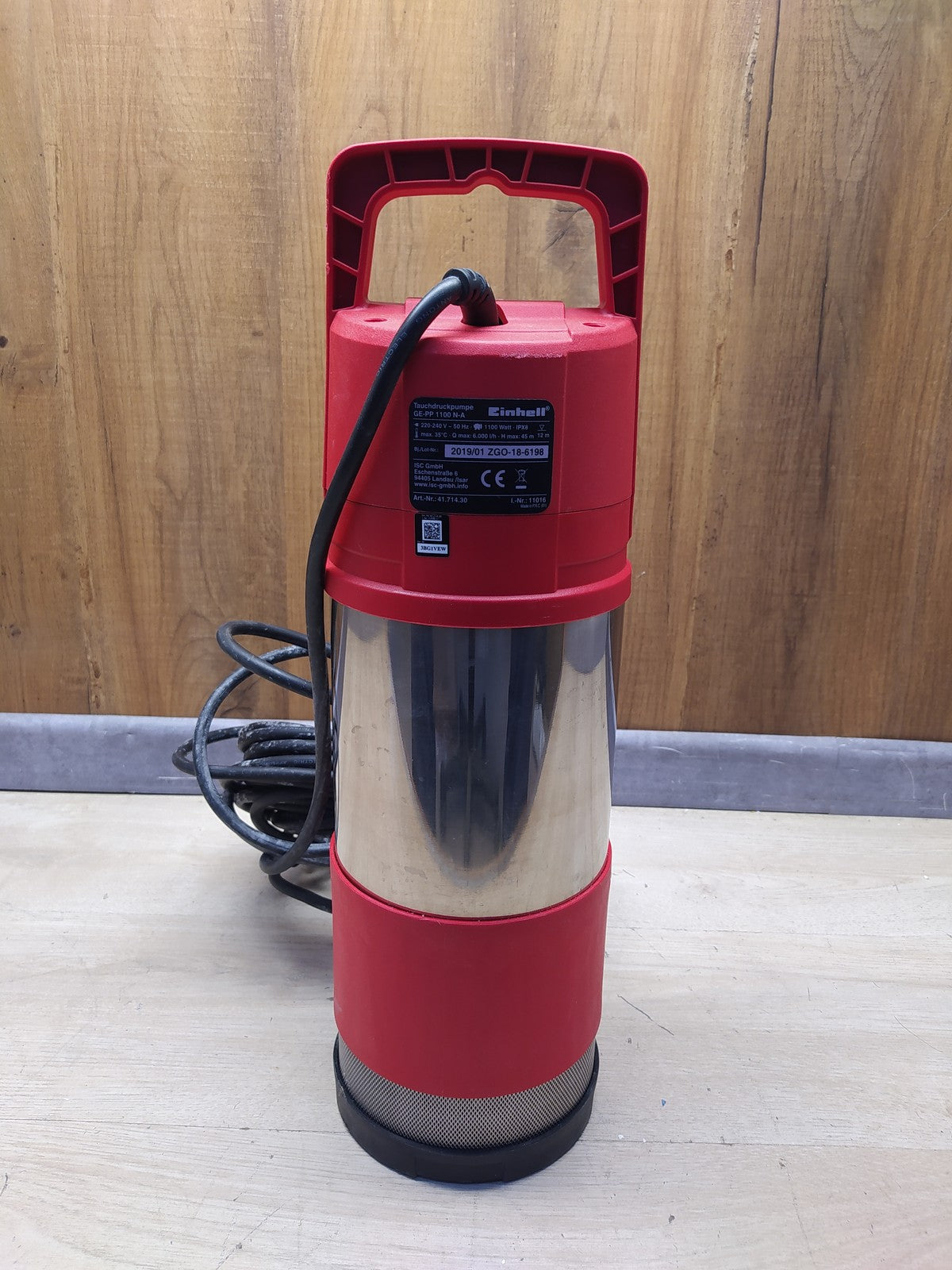 Einhell GE-PP 1100 N-A Elektro-Tauchpumpe 1100 W max. 6000 l/h (4171430), I36517