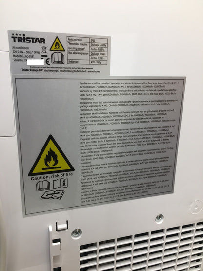 Tristar AC-5531 Mobiles Klimagerät, Energieklasse A, I39195