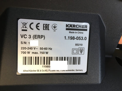 Kärcher Staubsauger VC 3 (1.198-053.0), beutellos, 700W, I38066