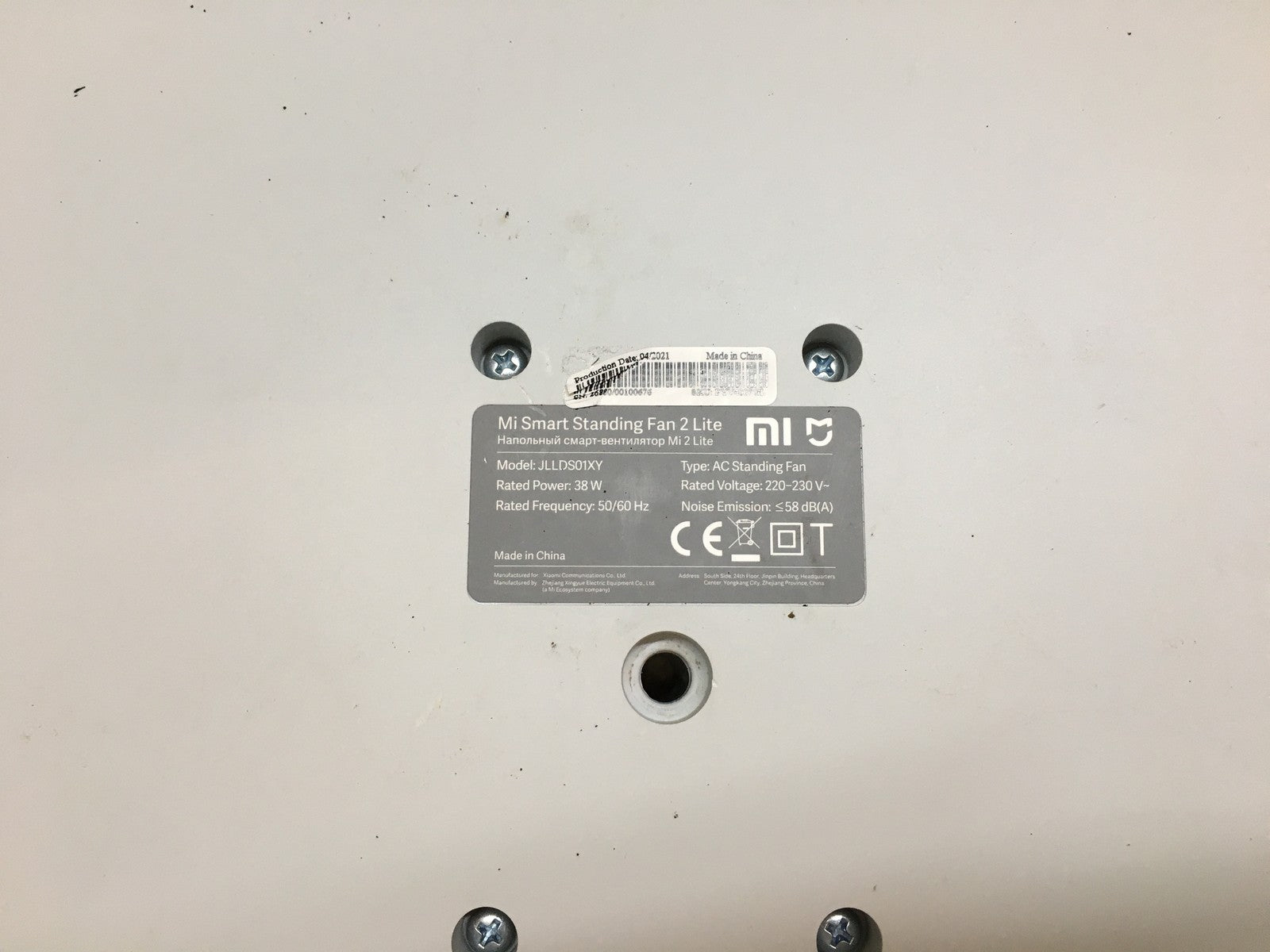 Xiaomi Mi Smart Standing Fan 2 Lite Tisch- & Standventilator, I38901