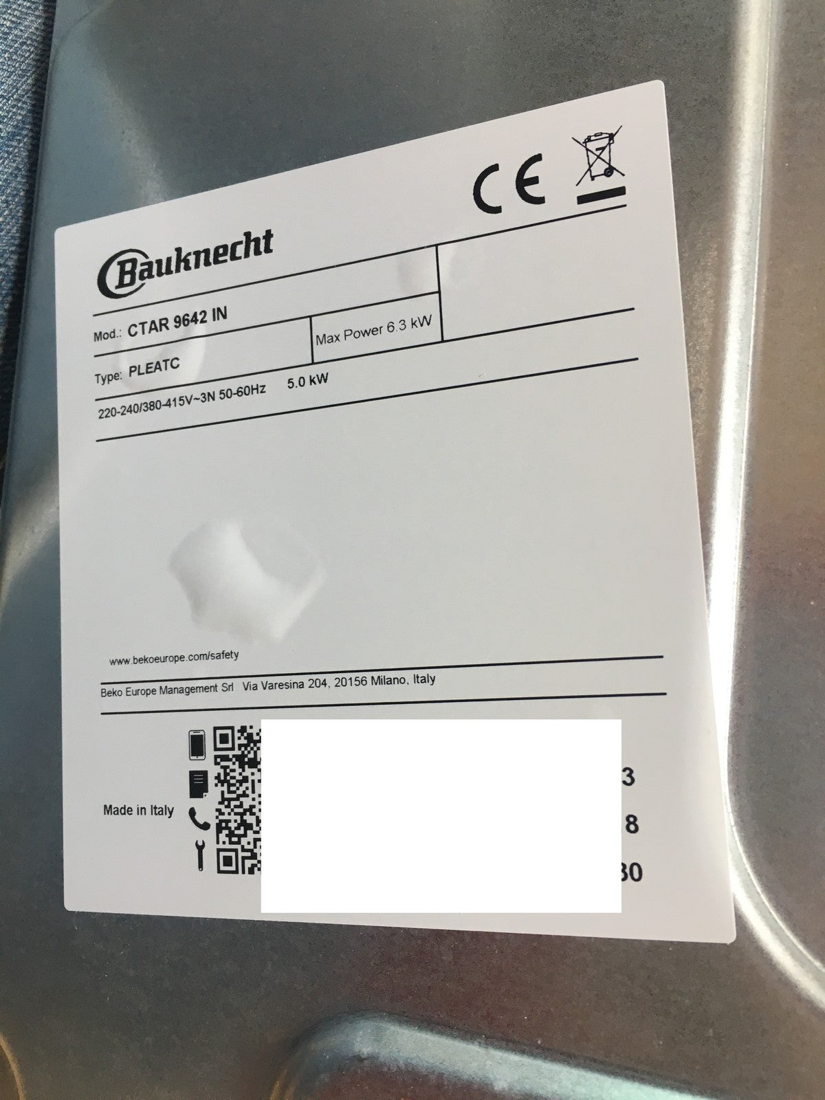 Bauknecht Elektro-Kochfeld CTAR 9642 IN, I39405