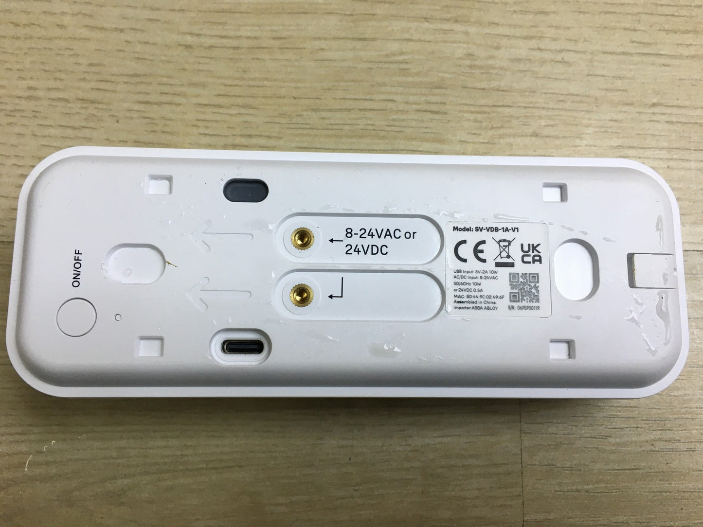 Yale Smart Video-Türklingel SV-VDB-1A-V1, I34023
