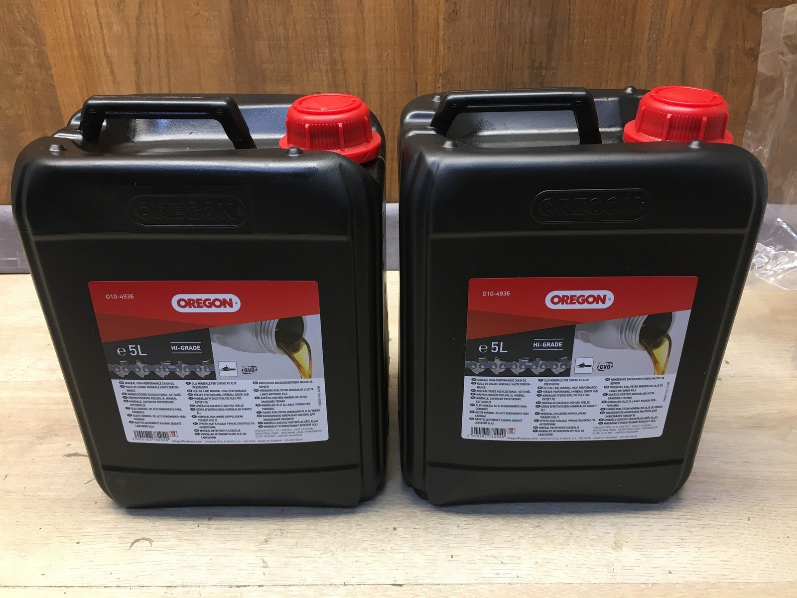 2x OREGON Öl für Sägeketten und Führungsschienen (010-4936), 5L, I37863