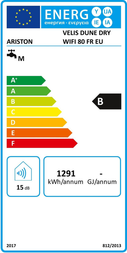 Ariston Velis Evo Dune Dry WiFi 80L Warmwaserspeicher, 1,5 kW, EEK:B, I38092