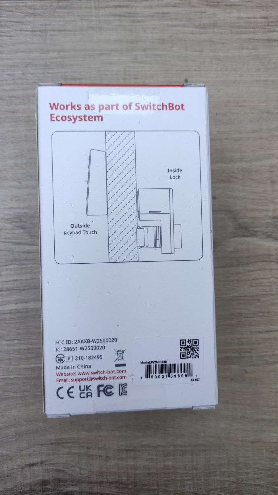 SwitchBot W2500020 Smart Keypad intelligentes Türschloss, I40960