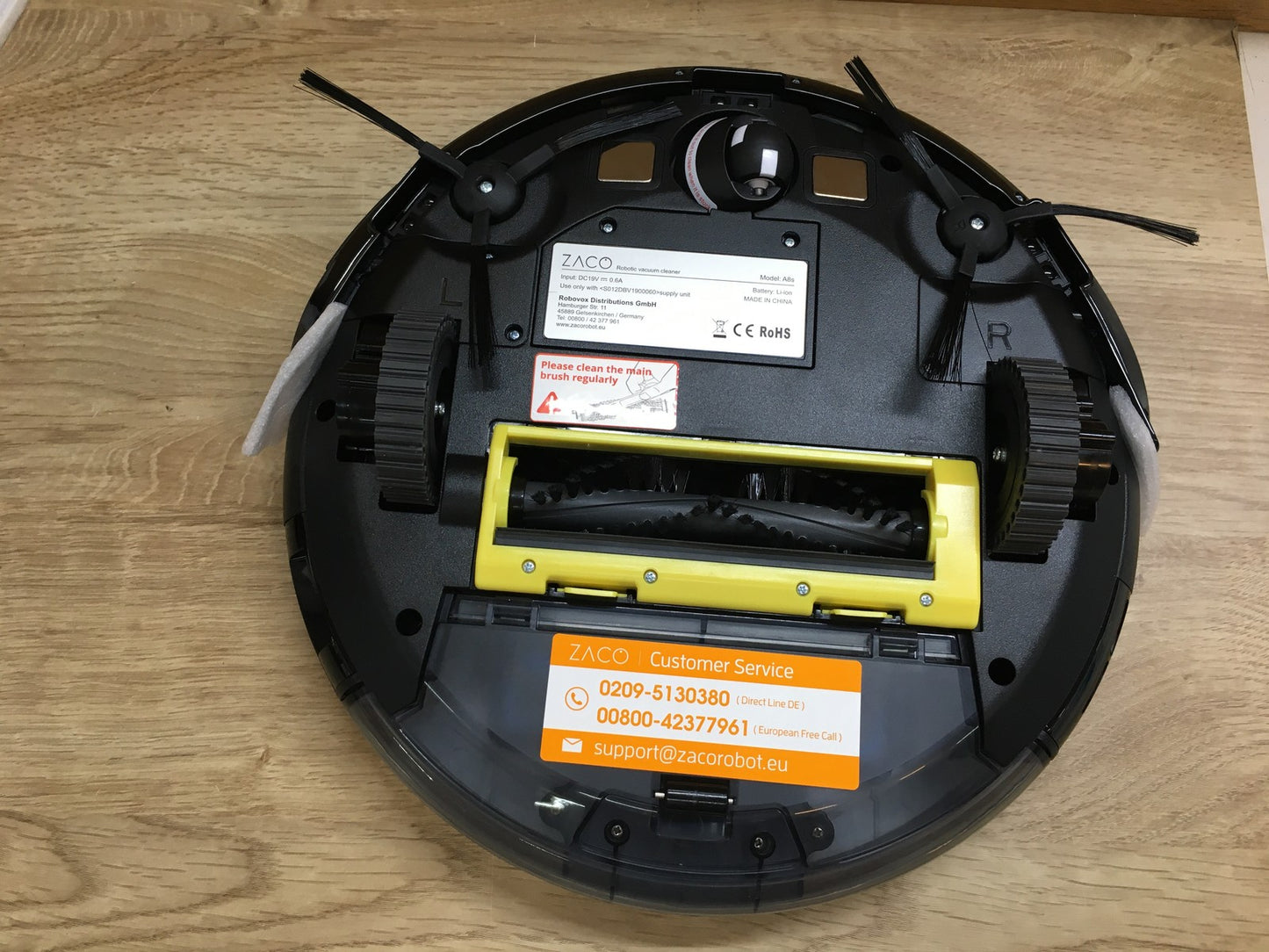 Zaco A8s Saugroboter mit Wischfunktion schwarz I39832