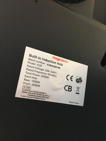 magicplux IC2S Induktionskochfeld 29cm, Einbau, 2 Platten, I36055